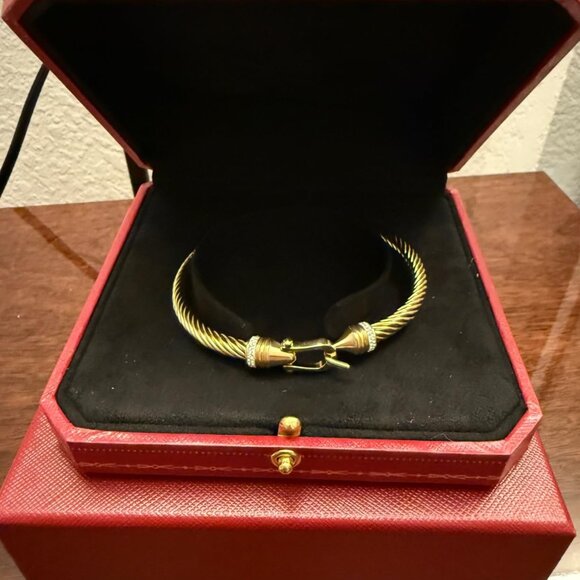 Neiman Marcus 18K Gold Plated with Zirconium Palace Bracelet - Picture 1 of 4